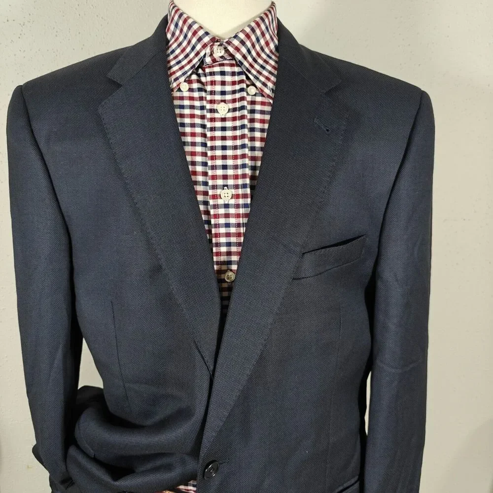 JOS A BANK Gordon Signature Gold Men's Sport Coat Blazer Two Button Navy‎ 44L